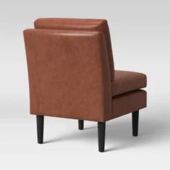 Gelbin Faux Leather Slipper Chair With Wood Legs - Threshold™ -Living Room Furniture Store GUEST 79c6f7f3 f809 4654 bfbb 3f8fdad22532