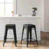 Set Of 2 Carlisle Backless Swivel Counter Height Barstool Matte Black - Threshold™ -Living Room Furniture Store GUEST 7c302ba9 8d1e 4f3d ad91 f234c58b5fbf