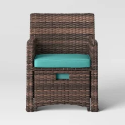 Halsted 5pc Wicker Small Space Patio Furniture Set - Threshold™ -Living Room Furniture Store GUEST 7da52616 f807 45db b6ea bca278143673