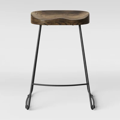 Hull Low Back Wood/Metal Counter Height Barstool - Threshold™ 8 Hull Low Back Wood/Metal Counter Height Barstool - Threshold™ - Image 6