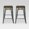 Set Of 2 Hampden Industrial 24" Counter Height Barstool Natural Metal - Threshold™ -Living Room Furniture Store GUEST 82056881 040b 4f31 a478 6063d0293902