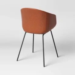 Mossman Faux Leather Tub Dining Chair Brown - Threshold™ -Living Room Furniture Store GUEST 8275af96 b1d8 4109 a7e2 1c34671304b3