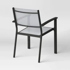 2pc Ryegate Weathered Teak Sling Outdoor Patio Dining Chairs Arm Chairs Gray - Threshold™ -Living Room Furniture Store GUEST 84955e75 3ec0 44c5 927e db67c16c3cae