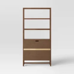 70.5" Warwick Storage Bookcase Brown - Threshold™ -Living Room Furniture Store GUEST 85980270 0fc8 4a5b ba6e e66fa9ae95c9