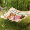13' Pillowtop Outdoor Fabric Hammock With Spreader Bar Terracotta Pink - Threshold™ -Living Room Furniture Store GUEST 89b4be09 14df 40a3 b767 27d36ffb6cef