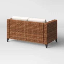 Brookfield Steel Wicker Loveseat - Light Brown - Threshold™ -Living Room Furniture Store GUEST 89cfd654 7349 4873 8e2b c4b510806e85