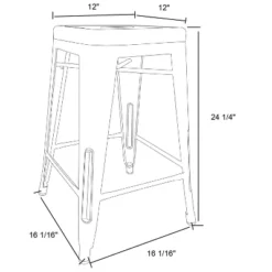 Set Of 2 24" Carlisle Metal Counter Height Barstool - Threshold™ -Living Room Furniture Store GUEST 91e0f699 886c 4f22 8477 2dde73c1a713