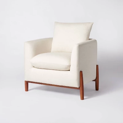 Elroy Faux Shearling Accent Chair With Wood Legs - Threshold™ Designed With Studio McGee 11 Elroy Faux Shearling Accent Chair With Wood Legs - Threshold™ Designed With Studio McGee - Image 9