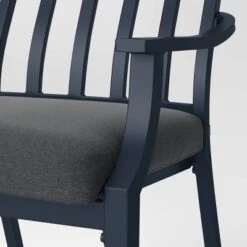 2pc Fairmont Stationary Outdoor Patio Dining Chairs Arm Chairs Black - Threshold™ -Living Room Furniture Store GUEST 93b3d878 5c10 4c28 a687 063fbcfa7688