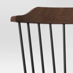 Delway Curved Back Mixed Material Dining Chair Walnut - Threshold™ -Living Room Furniture Store GUEST 951c12c9 d54a 4914 82d1 b9720caac2bd