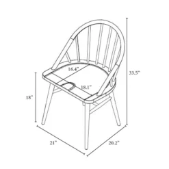 2pk Adwolf Rounded Spindle Dining Chairs Black - Threshold™ -Living Room Furniture Store GUEST 9717f7b7 7377 4009 b5b2 b90142c847de