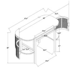 Portola Hills Caned Desk - Threshold™ Designed With Studio McGee -Living Room Furniture Store GUEST 98280517 31f6 46d2 851d ecf017e234ef