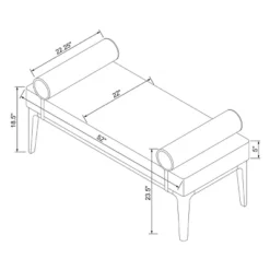 Randolph Bench With Bolster Pillows Linen - Threshold™ Designed With Studio McGee -Living Room Furniture Store GUEST 9983e70b 7f9e 4bcf a332 1d6fe6933ce7