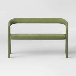 Lana Curved Back Upholstered Dining Bench Olive Green Velvet - Threshold™ -Living Room Furniture Store GUEST a0a0433f b3f3 446f a79d 38e60192197f
