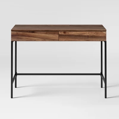 Loring Wood Writing Desk With Drawers And Charging Station - Threshold™ 11 Loring Wood Writing Desk With Drawers And Charging Station - Threshold™ - Image 9