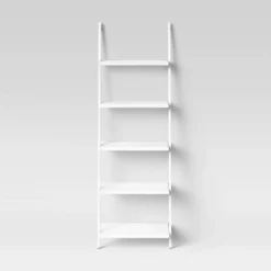 72" Loring 5 Shelf Leaning Bookshelf - Threshold™ -Living Room Furniture Store GUEST a23b32cc a606 41b2 a0b1 43ad83a8d609