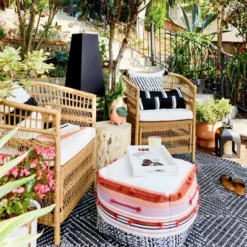 Mulberry 3pc Patio Chat Set - Natural - Threshold™ -Living Room Furniture Store GUEST a2e21cfb 9a8a 4a42 ade9 0f769912e1b7