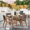 Bluffdale Wood 6 Person Round Patio Dining Table, Outdoor Furniture - Threshold™ Designed With Studio McGee -Living Room Furniture Store GUEST a358c241 bc2d 4d39 8254 3a4fbf84c06f