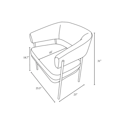 Rosemead Metal Frame And Rounded Back Faux Sherling Accent Chair Cream - Threshold™ Designed With Studio McGee 7 Rosemead Metal Frame And Rounded Back Faux Sherling Accent Chair Cream - Threshold™ Designed With Studio McGee - Image 5
