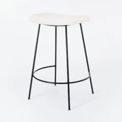 Clarkston Metal Counter Height Barstool With Upholstered Seat - Threshold™ Designed With Studio McGee -Living Room Furniture Store GUEST a86feba4 4168 43e4 b718 43ae445afc85