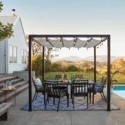 Fairmont Rectangle Steel Patio Dining Table, Outdoor Furniture - Black - Threshold™ -Living Room Furniture Store GUEST a8a8b032 4105 410f b9f9 776d31aac4c1