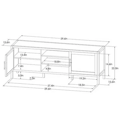 Warwick TV Stand For TVs Up To 69" With Storage - Threshold™ 6 Warwick TV Stand For TVs Up To 69" With Storage - Threshold™ - Image 4