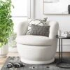 Dorton Round Swivel Barrel Chair Faux Shearling Cream - Threshold™ -Living Room Furniture Store GUEST abfe66db 3c98 48ae a990 c32e93d4bccb