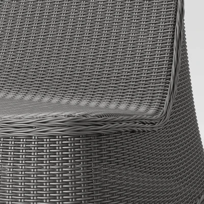 2pc Wexler Wicker Stacking Outdoor Patio Chairs, Armless Chairs Gray - Threshold™ 5 2pc Wexler Wicker Stacking Outdoor Patio Chairs, Armless Chairs Gray - Threshold™ - Image 3