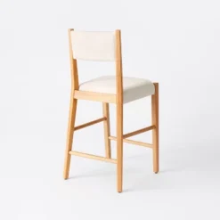 2pk Yalecrest Upholstered Seat And Back With Wood Frame Counter Height Barstools Cream/Natural - Threshold™ Designed With Studio McGee -Living Room Furniture Store GUEST b0d26e7a 0445 46ba 94e6 8e3a6b4d65da