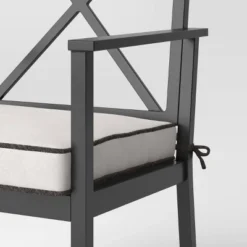 2pc Searsburg Aluminum Outdoor Patio Dining Chairs Arm Chairs Black - Threshold™ -Living Room Furniture Store GUEST b55b6a13 2bb5 4c95 a602 021a74e120c6