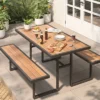 Bryant Faux Wood Rectangle Patio Picnic Table - Gray/Natural Wood - Threshold™ -Living Room Furniture Store GUEST b7388c96 1a7c 4617 a31d 96366edf83a9