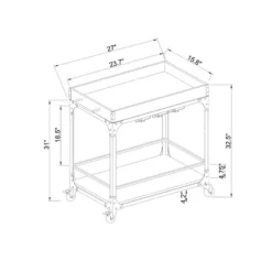 Franklin Bar Cart And Wine Rack Weathered Gray - Threshold™ -Living Room Furniture Store GUEST baddc049 bc6c 41a3 9626 2f6e9e0bb00f