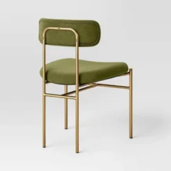 Orion Luxe Dining Chair With Brass Legs Olive Green Velvet - Threshold™ -Living Room Furniture Store GUEST bd8c2c24 3b6e 489d 8089 ea0e4734f388