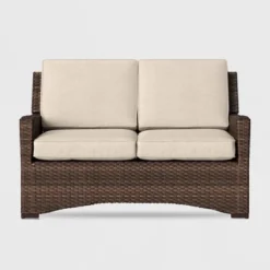 Halsted Wicker Patio Loveseat - Threshold™ -Living Room Furniture Store GUEST c10eda52 f2ba 4abd b5cc 50b37118c7ba