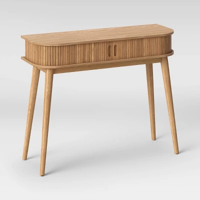 Adelpha Console Table With Sliding Doors Natural - Threshold™ 4 Adelpha Console Table With Sliding Doors Natural - Threshold™ - Image 2