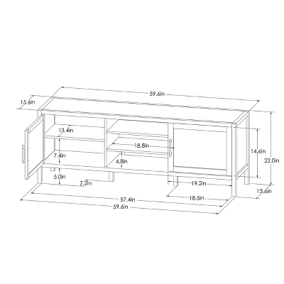 Warwick TV Stand For TVs Up To 69" With Storage - Threshold™ 7 Warwick TV Stand For TVs Up To 69" With Storage - Threshold™ - Image 5