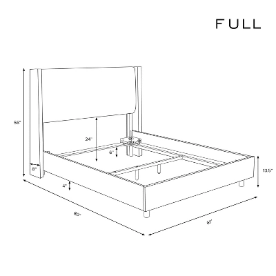 Nail Button Tufted Wingback Velvet Bed - Skyline Furniture 8 Nail Button Tufted Wingback Velvet Bed - Skyline Furniture - Image 6