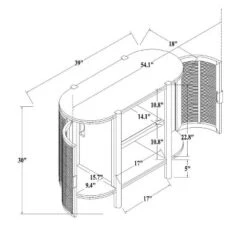 Portola Hills Caned Door Console With Shelves - Threshold™ Designed With Studio McGee -Living Room Furniture Store GUEST ca010533 3434 4baa 9362 bdbf17be2193