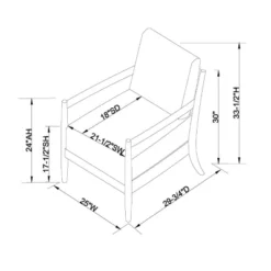 Park Valley Ladder Back Wood Arm Accent Chair - Threshold™ Designed With Studio McGee -Living Room Furniture Store GUEST ce32bc3c bd47 42a8 bac8 4fae9f0aa812