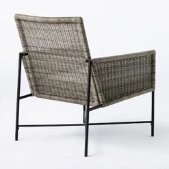 2pc Wicker & Metal X-Frame Outdoor Patio Chairs, Club Chairs Gray - Threshold™ Designed With Studio McGee -Living Room Furniture Store GUEST ceab265e d4ab 41eb b2a2 95898462fa79