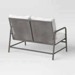 Granby Padded Wicker Patio Loveseat - Gray - Threshold™ -Living Room Furniture Store GUEST d30d4d74 4ffa 4ced b16e bb927b130223