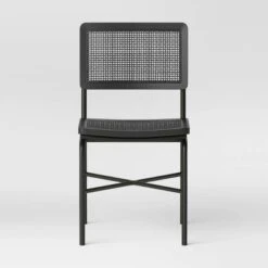 Errol Cane And Wood Dining Chair With Metal Legs Black - Threshold™ -Living Room Furniture Store GUEST e1027522 3fcb 4191 881c f0a56a962750
