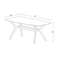 72" Emmond Mid-Century Modern Dining Table White/Brown - Threshold™ -Living Room Furniture Store GUEST e1424134 0b89 41ec b44c 758c24e09edc