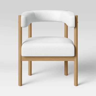 Kenova Upholstered Dining Chair With Wood Dowel Legs Cream - Threshold™ 4 Kenova Upholstered Dining Chair With Wood Dowel Legs Cream - Threshold™ - Image 2