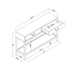 Brandeis Woven Console Table Brown - Threshold™ Designed With Studio McGee -Living Room Furniture Store GUEST e2c73473 e890 4869 94da b0c7a6a1426f