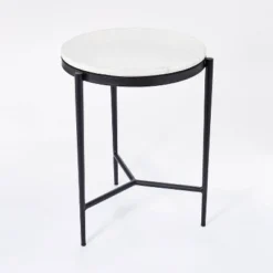 Pleasant Grove Round Marble End Table White - Threshold™ Designed With Studio McGee -Living Room Furniture Store GUEST e3e10705 2a8c 4a94 b227 413f936ea152