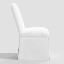 Samy Skirted Slipcover Dining Chair Twill White - Threshold™ -Living Room Furniture Store GUEST e427283c 5d04 4307 99b9 48f9d59346bb