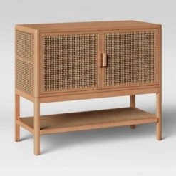 Minsmere 2 Door Cabinet Natural Brown - Threshold™ -Living Room Furniture Store GUEST e54e9c2e ab33 4b5b bbe6 3a008c8499c9