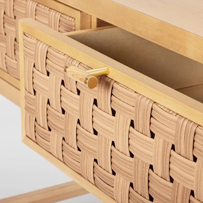 Palmdale Woven Drawer Console Natural - Threshold™ Designed With Studio McGee 5 Palmdale Woven Drawer Console Natural - Threshold™ Designed With Studio McGee - Image 3