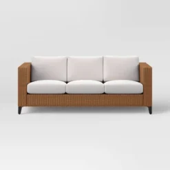 Brookfield Steel Wicker Patio Sofa - Light Brown - Threshold™ -Living Room Furniture Store GUEST ecddb06f 73a0 4fdd 8f53 dd5afcb1901d